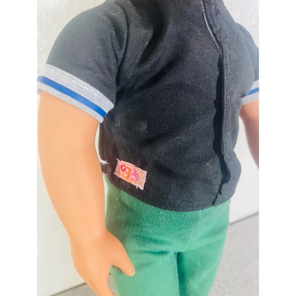 Our Generation Battat 18 Inch Lorenz Boy Doll Curly Blonde Hair Green Eyes